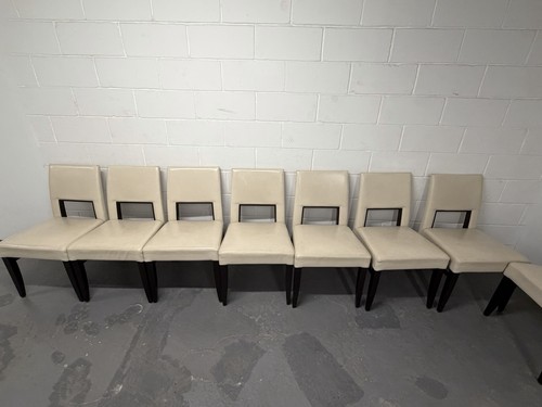 Leather Dining Table Chairs Set Of 8