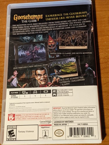 Goosebumps: The Game (Nintendo Switch, 2018) - photo 2