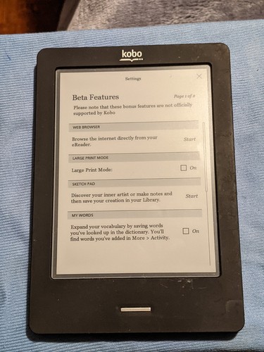 Kobo N905 Touch E-Reader Tablet With 6" Display Wi-Fi - photo 5