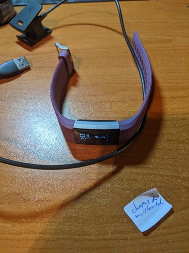 Fitbit Charge 2 Heart Rate & Fitness Watch FB407 w/ Charger