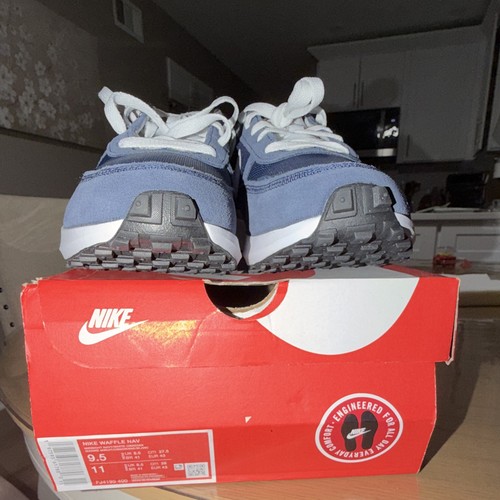Nike Waffle Nav Blue/White Low Top Lace Up Sneakers FJ4190-400 - photo 2