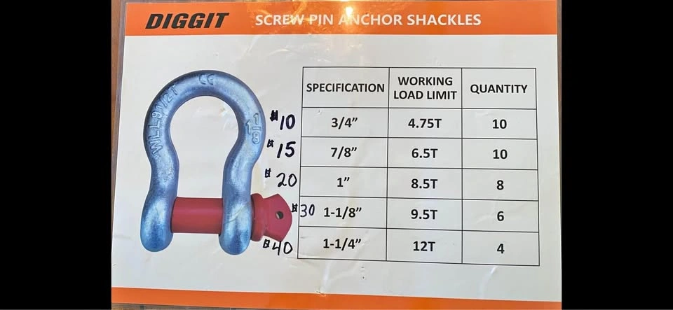 Heavy Duty screw pin Shackles