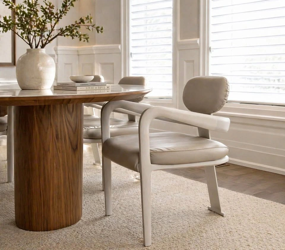 Dining Chair – Natural Leather | Set Available (6 Units)
