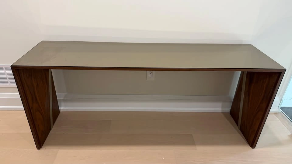 Mirrored Console Table – Bronze Mirror & Solid Walnut - photo 4