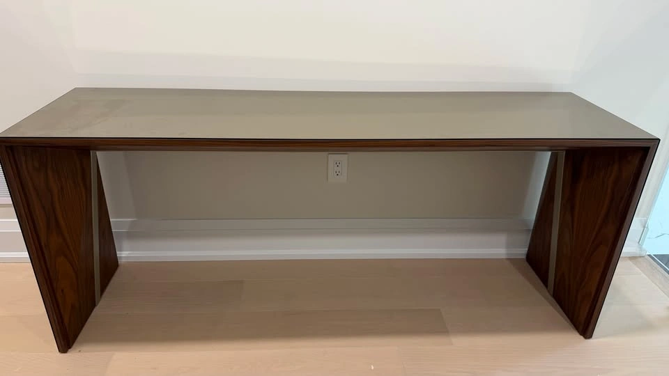 Mirrored Console Table – Bronze Mirror & Solid Walnut - photo 5