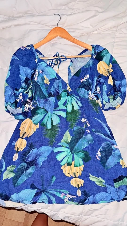 Authentic FARM Rio Tropical Print Mini Dress