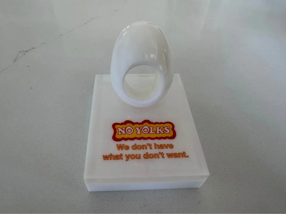 Rare “No Yolks” Retailers’ Acrylic Advertising Display