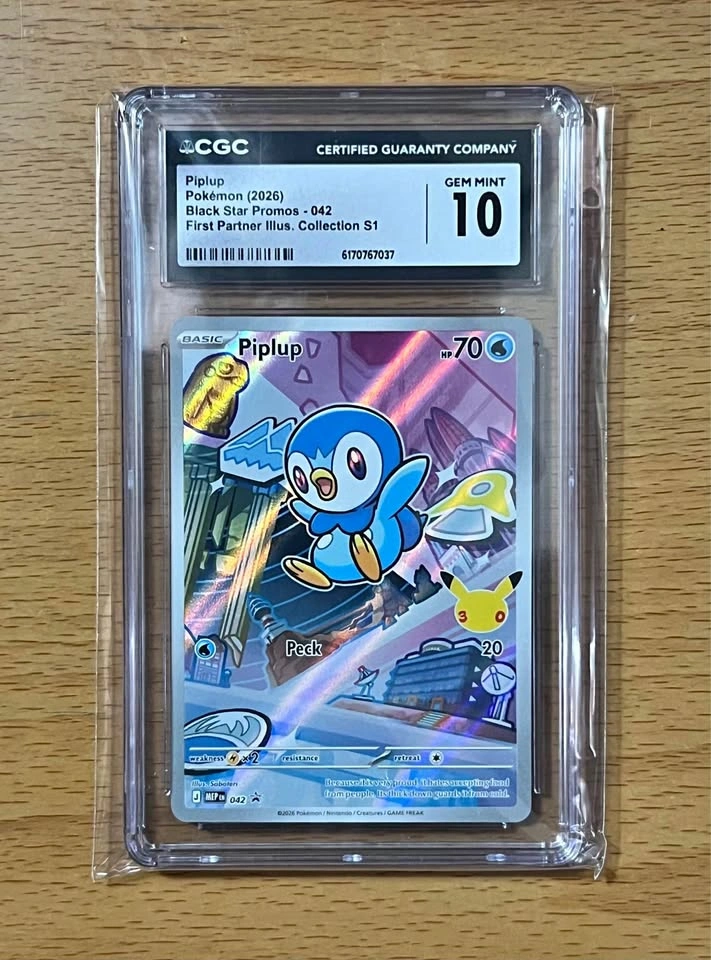 2025 Pokemon MEP Black Star Promos Piplup #042 GEM MINT CGC 10