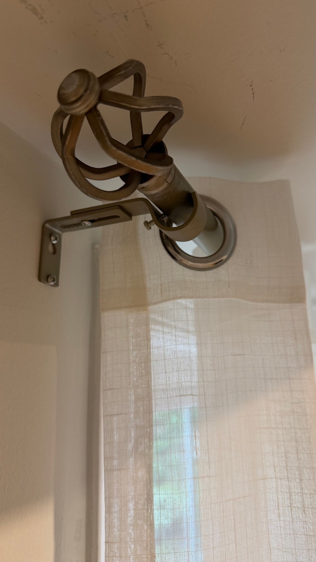 White Sheer Curtains with Decorative Rod - photo 5