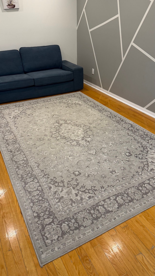 Grey Traditional Area Rug