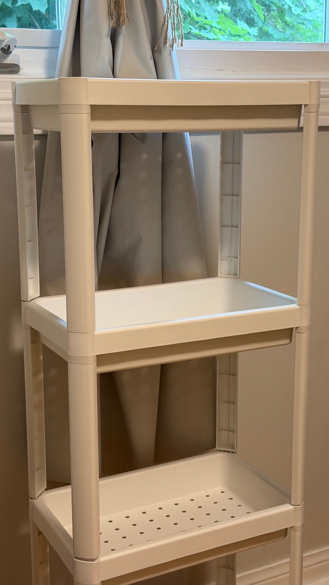 White 4-Tier Plastic Storage Rack - photo 4