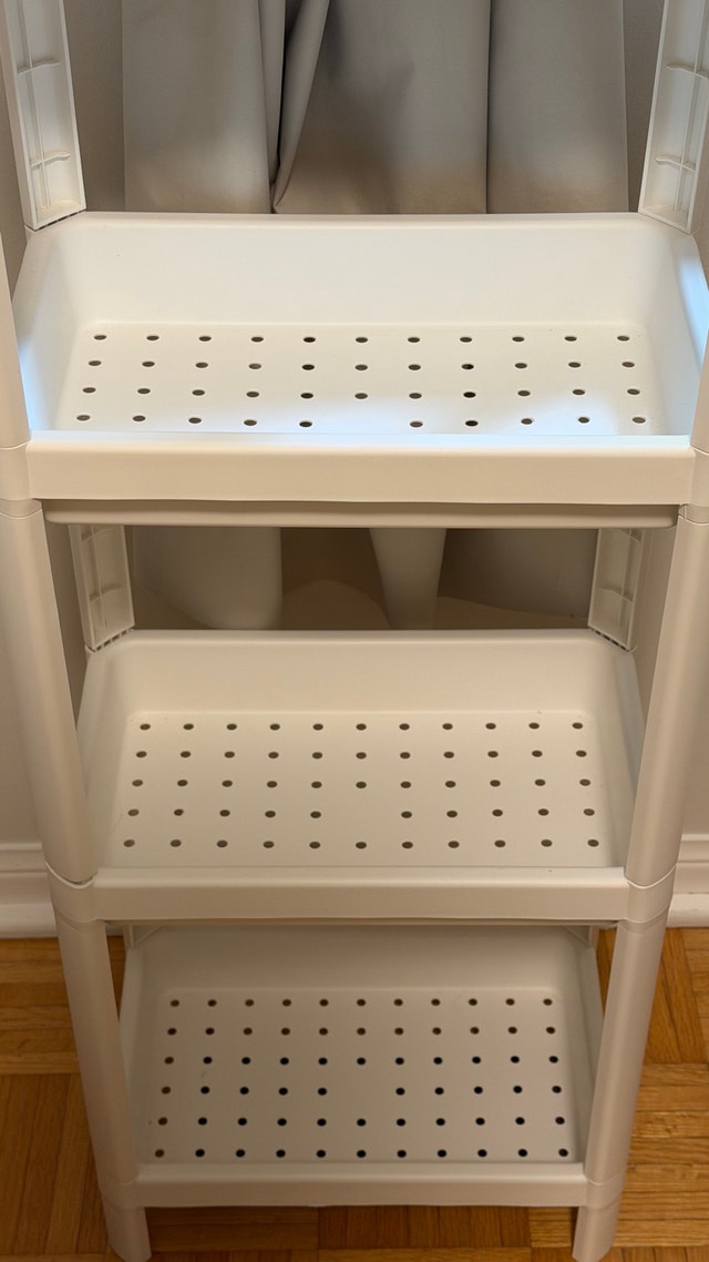 White 4-Tier Plastic Storage Rack - photo 5