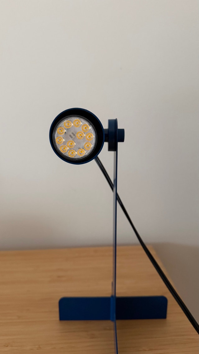 IKEA Minimalist Blue Metal Desk Lamp - photo 2