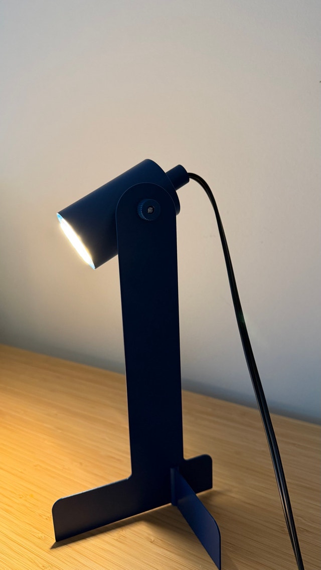 IKEA Minimalist Blue Metal Desk Lamp - photo 4