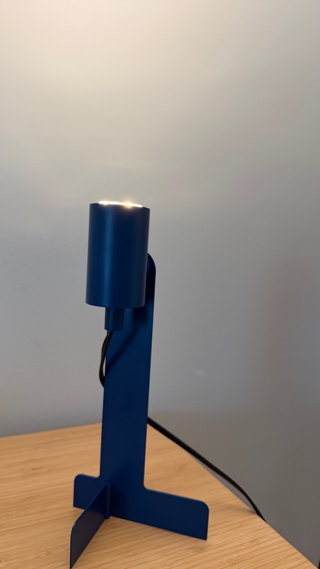 IKEA Minimalist Blue Metal Desk Lamp - photo 5