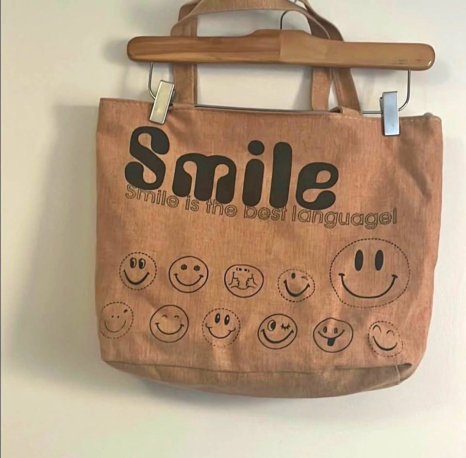 Charming Brown Canvas Tote
