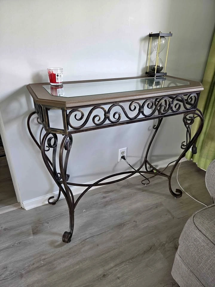 Brown console table