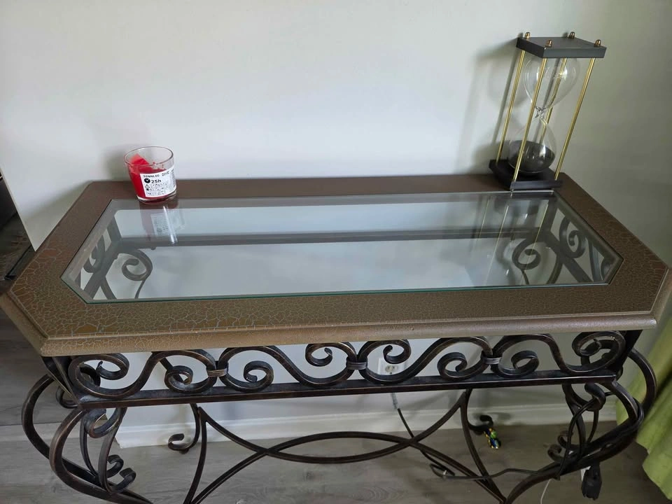 Brown console table - photo 2