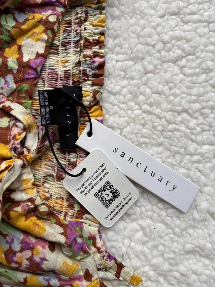 NWT Sanctuary Gardencore Cottagecore Floral Puff Sleeve Flowy Dr - photo 3