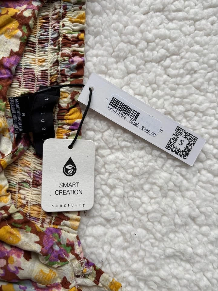 NWT Sanctuary Gardencore Cottagecore Floral Puff Sleeve Flowy Dr - photo 4