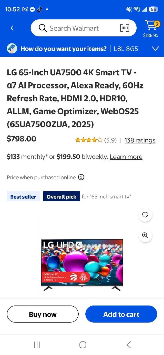 Brand new LG 65 inch smart 4k tv - photo 2