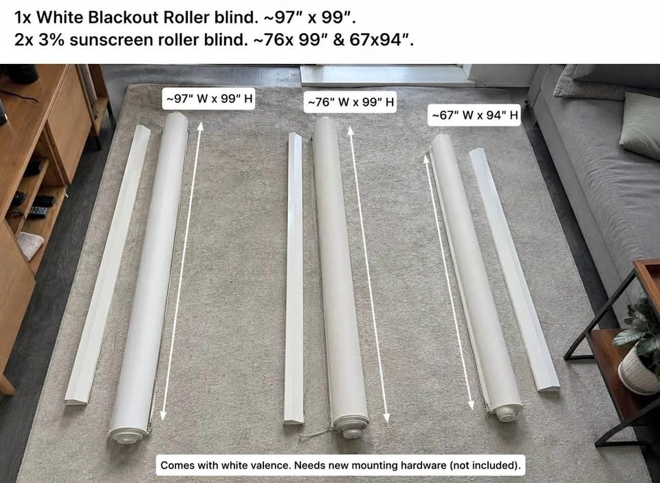 PREMIUM 3% sunscreen / solar roller blinds - Like New