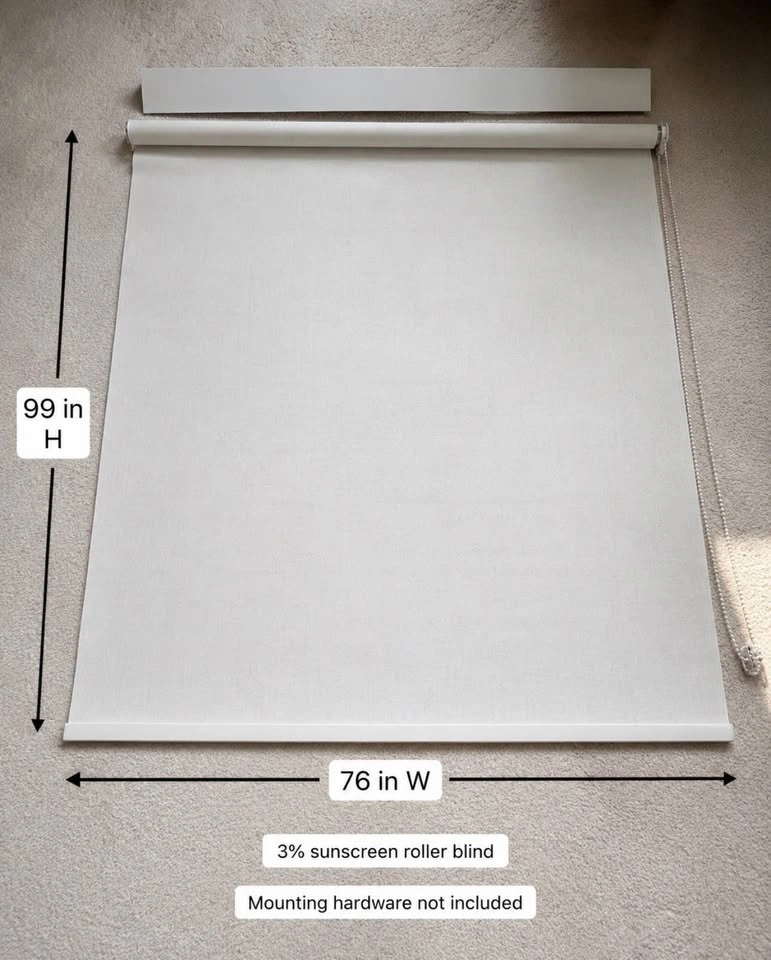 PREMIUM 3% sunscreen / solar roller blinds - Like New - photo 2