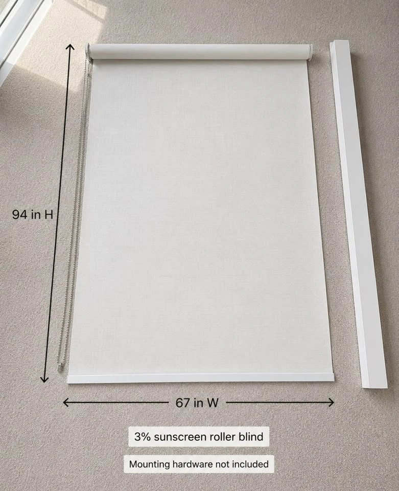 PREMIUM 3% sunscreen / solar roller blinds - Like New - photo 3