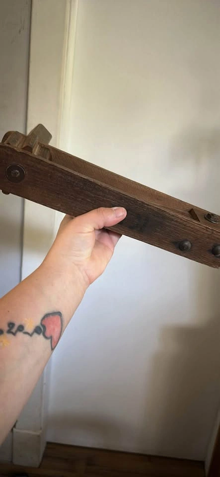British World War I wooden gas alarm rattle - photo 3