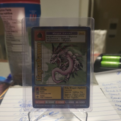1999 Digimon Digi Battle Magnadramon Non-Holo Mega Level Card BO