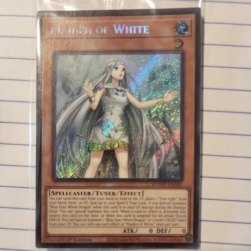 YUGIOH Secret Rare Maiden Of White SDWD-EN041 1st Edition sealed