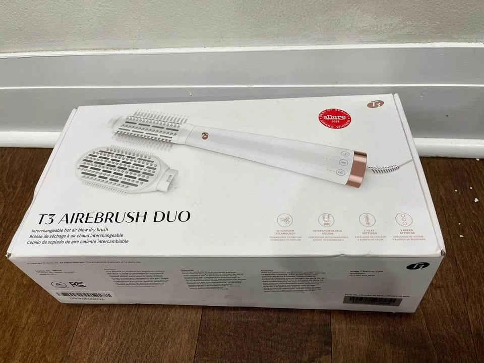 T3 AireBrush Duo Interchangeable Hot Air Blow Dry Brush - photo 3