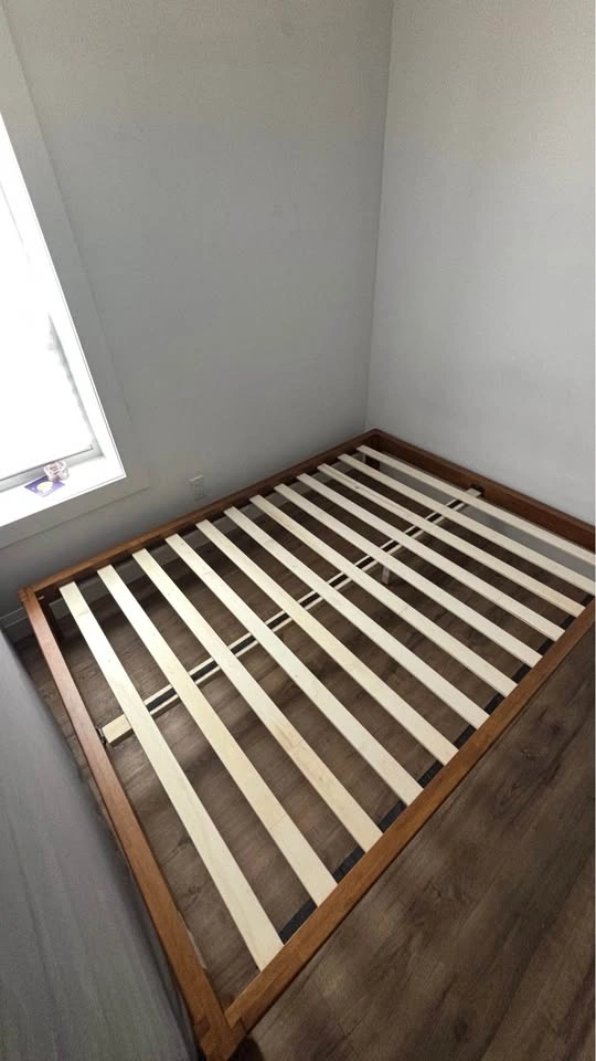 Structube BENA Mid-Century Modern Double Bed Frame – Like New! - photo 4