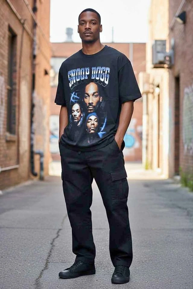 Snoop Dogg Death Row Records Rap Tee Vintage Style Hip Hop Graph