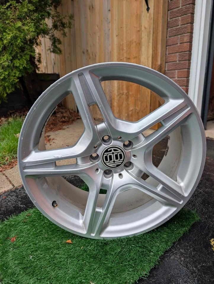 19" Silver Alloy Wheels Set of 4 – 5x112 – Fits Mercedes Audi - photo 2
