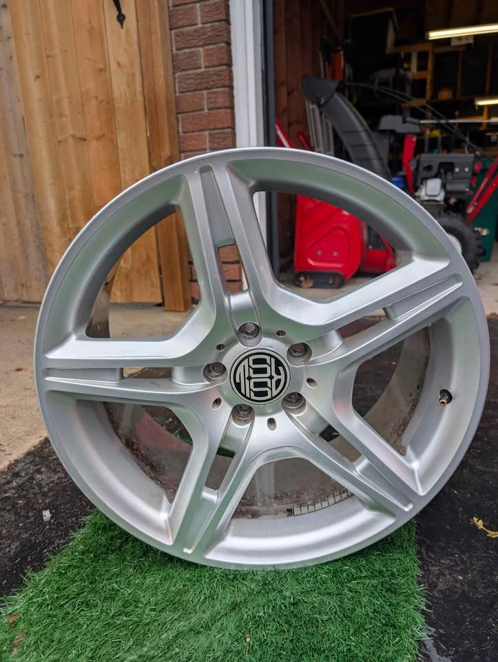 19" Silver Alloy Wheels Set of 4 – 5x112 – Fits Mercedes Audi - photo 4