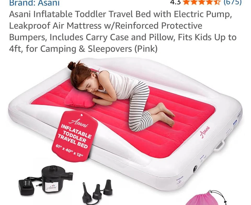 Sleepah Inflatable Toddler Bed – Pink – BRAND NEW – With Electri - photo 2