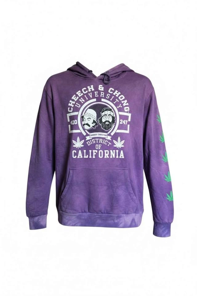 Cheech & Chong University Hoodie Purple 420 Graphic Sweatshirt - photo 2