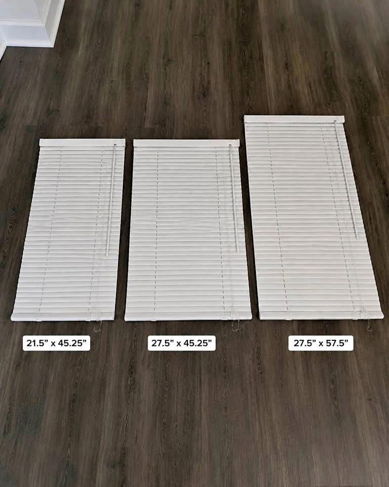 3x White Venetian Blinds w/ Hardware – FOR Basement Window Sizes