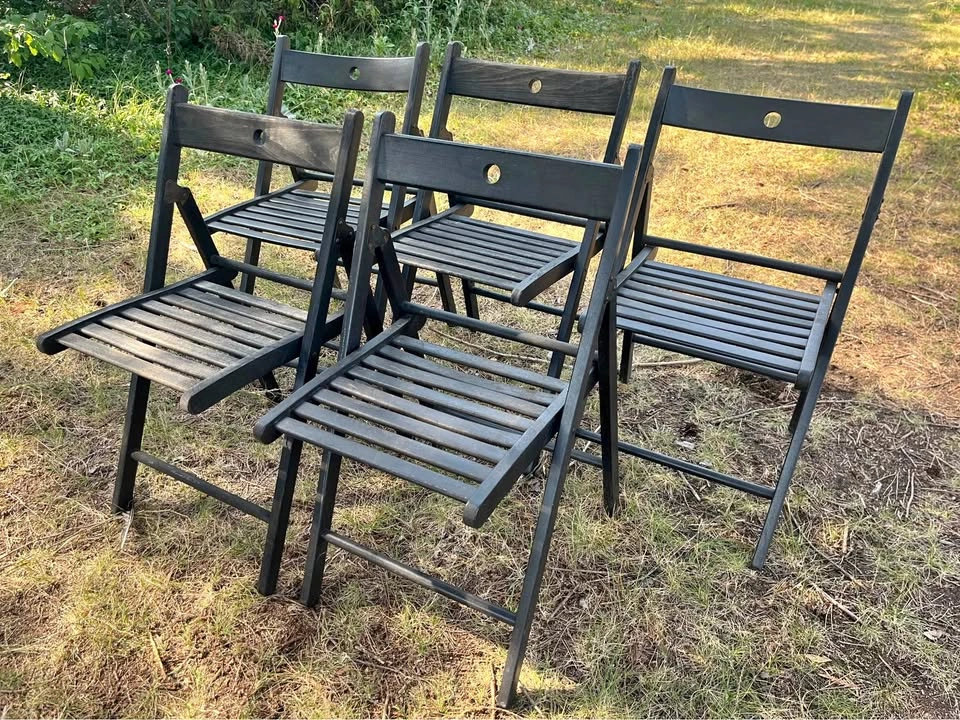 5 IKEA "Frösvi" Folding Chairs