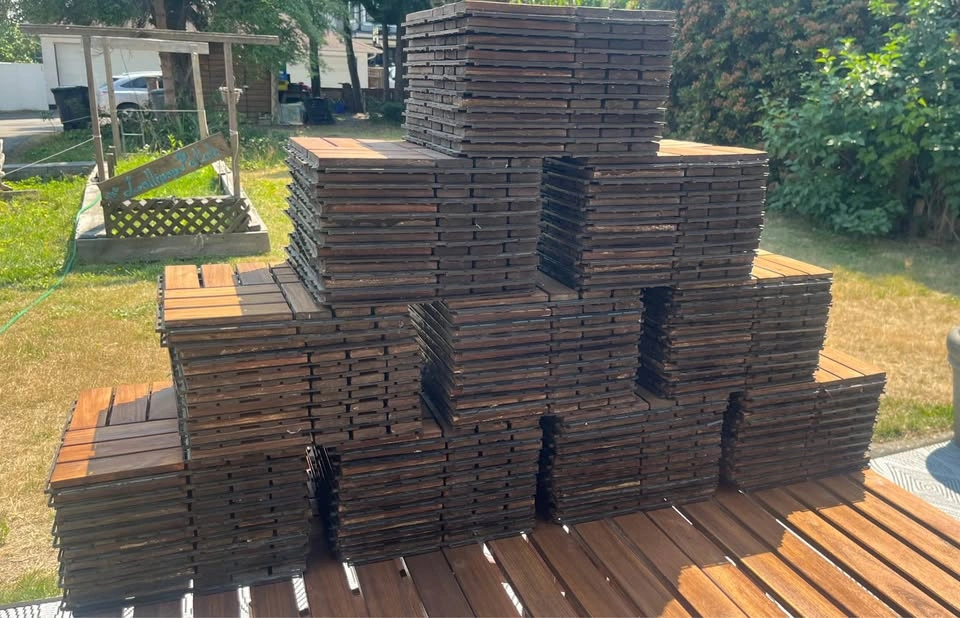 IKEA RUNNEN Acacia Deck Tiles – $3 Each - photo 4