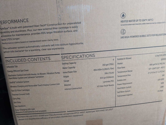 INTEX PURE SPA HOT TUB - NEW - photo 5