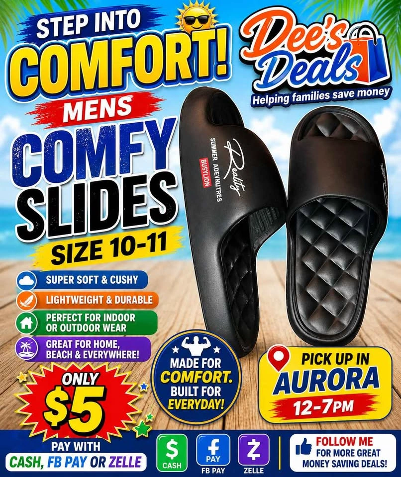 Men's Comfy Slides New Size 10/11 $5 - photo 2
