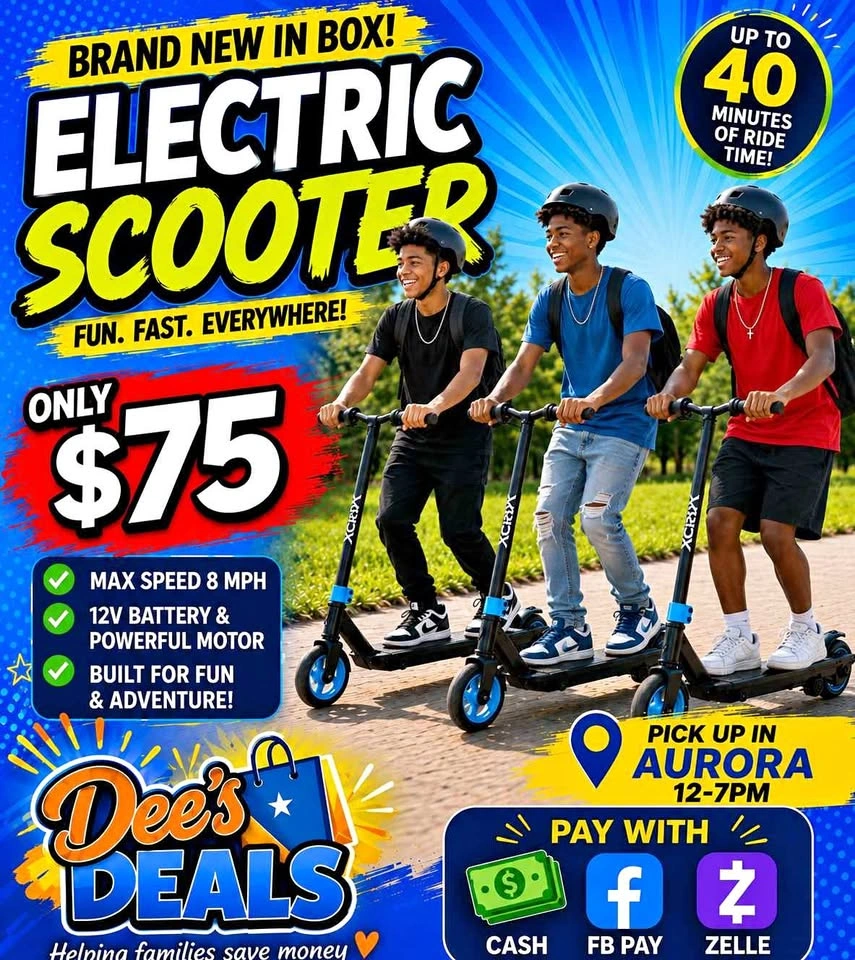 Electric Scooter BRAND NEW IN BOX ONLY $75 (retail $149)