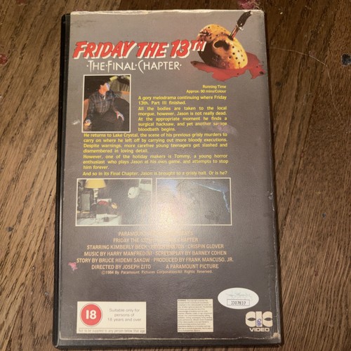 (SIGNED) Friday the 13th - Part 4: The Final Chapter (VHS, 1994) - photo 5