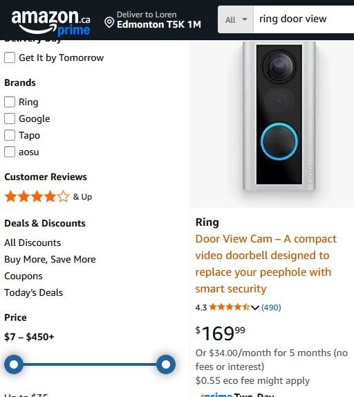 Ring Door View (peephole) Cam with spare batteries - photo 3