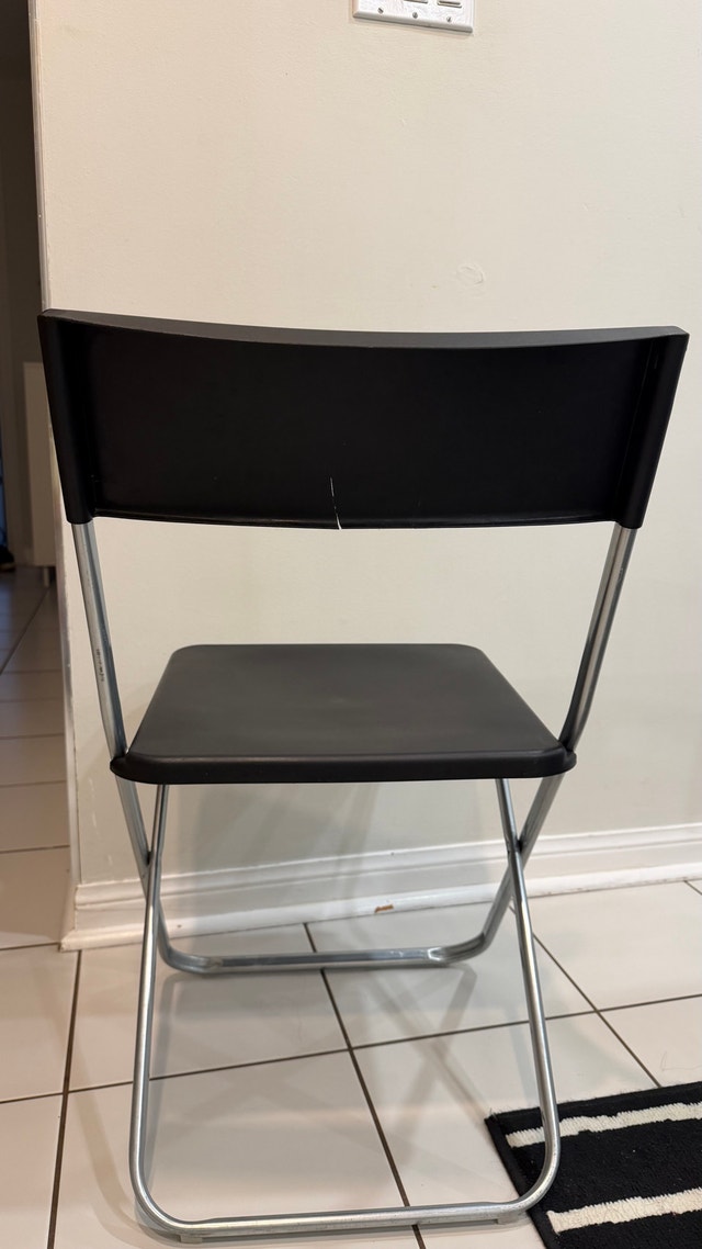 Folding Chair Black and Chrome - photo 4