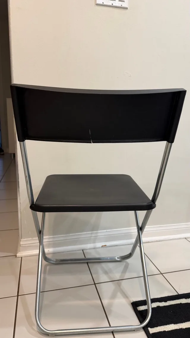 Folding Chair Black and Chrome - photo 4