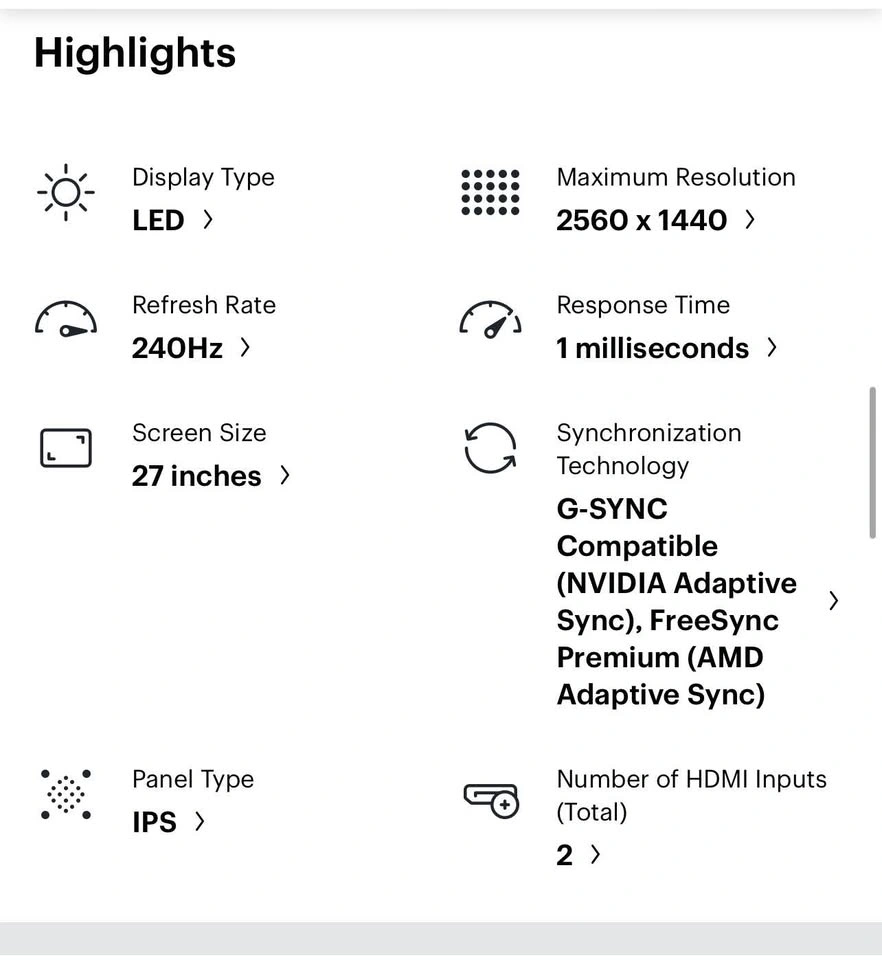 LG UltraGear 27" QHD 240Hz 1ms Gaming Monitor - photo 2