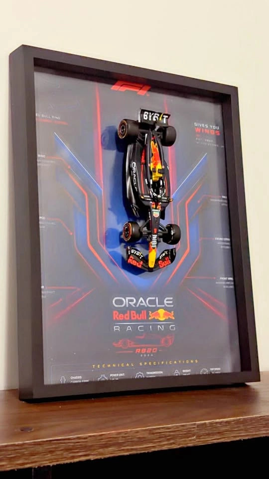 Oracle Red Bull Racing RB20 3D Framed Wall Art